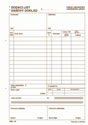 Dodací list A5 - daňový doklad NCR, 100 ls